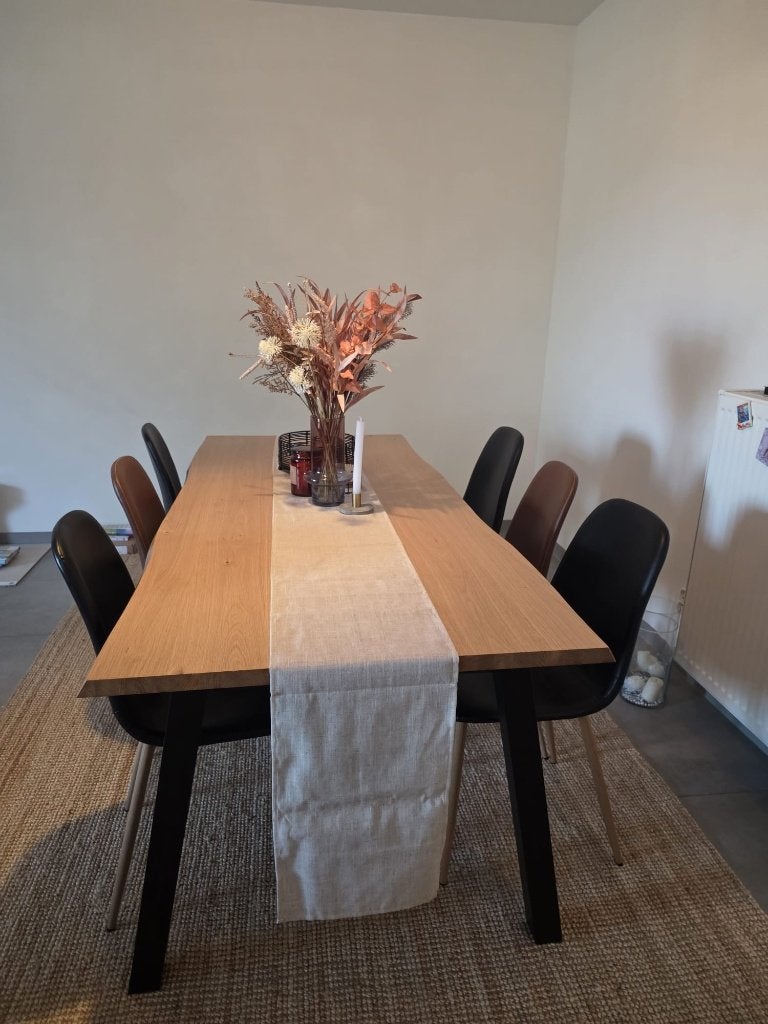 eettafel met 6 stoelen, Huis en Inrichting, Tafels | Eettafels, Zo goed als nieuw, 50 tot 100 cm, 150 tot 200 cm, Vijf personen of meer