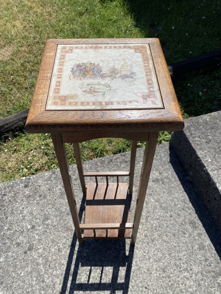 Sellette Vintage en chêne, Maison & Meubles, Accessoires pour la Maison | Étagères, Comme neuf, Autres types, Bois, Enlèvement