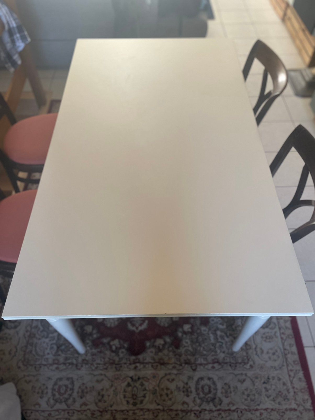 Table a Manger Extensible Blanc, Maison & Meubles, 150 à 200 cm, Cinq personnes ou plus, Comme neuf, Enlèvement