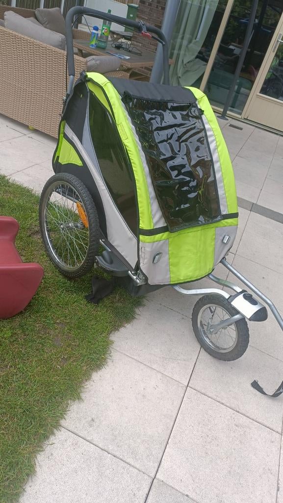 Fietskar die ook als wandelwagen kan, Fietsen en Brommers, Ophalen, Zo goed als nieuw, Vering