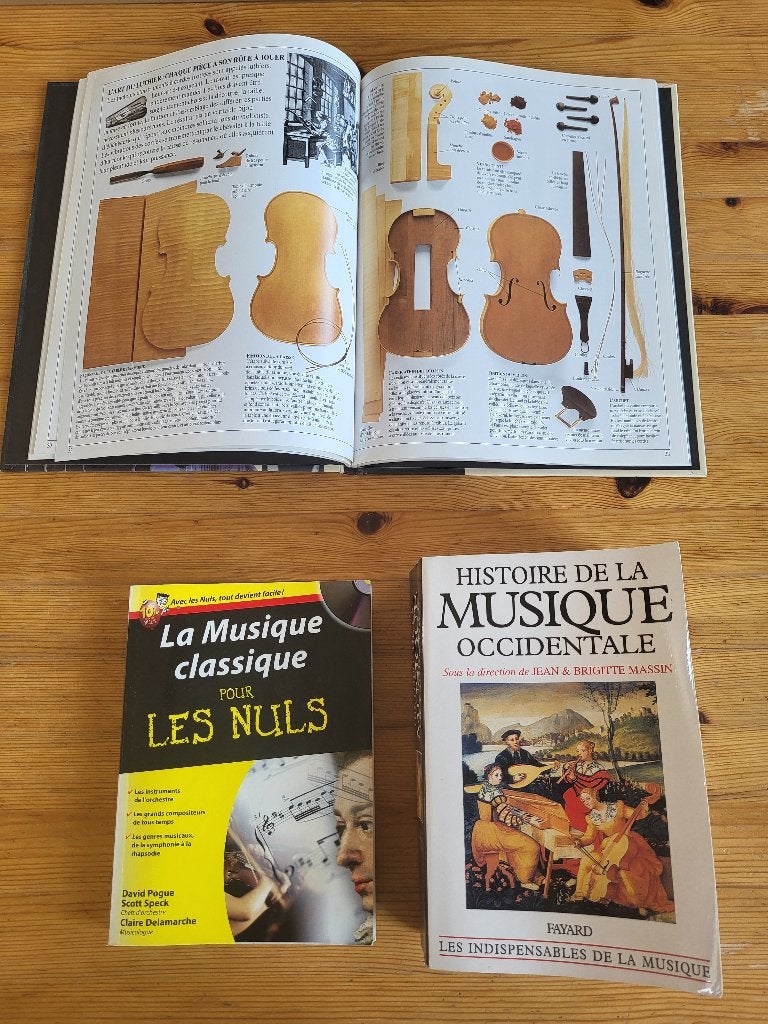 3 livres sur la musique classique et les instruments, Enlèvement, Utilisé