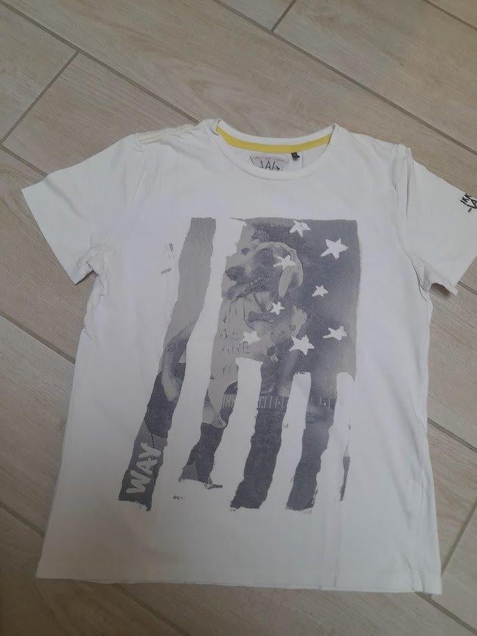 IKKS wit T-shirt 10 jaar, Kinderen en Baby's, Kinderkleding | Maat 140, Zo goed als nieuw, Meisje, Shirt of Longsleeve, Ophalen of Verzenden