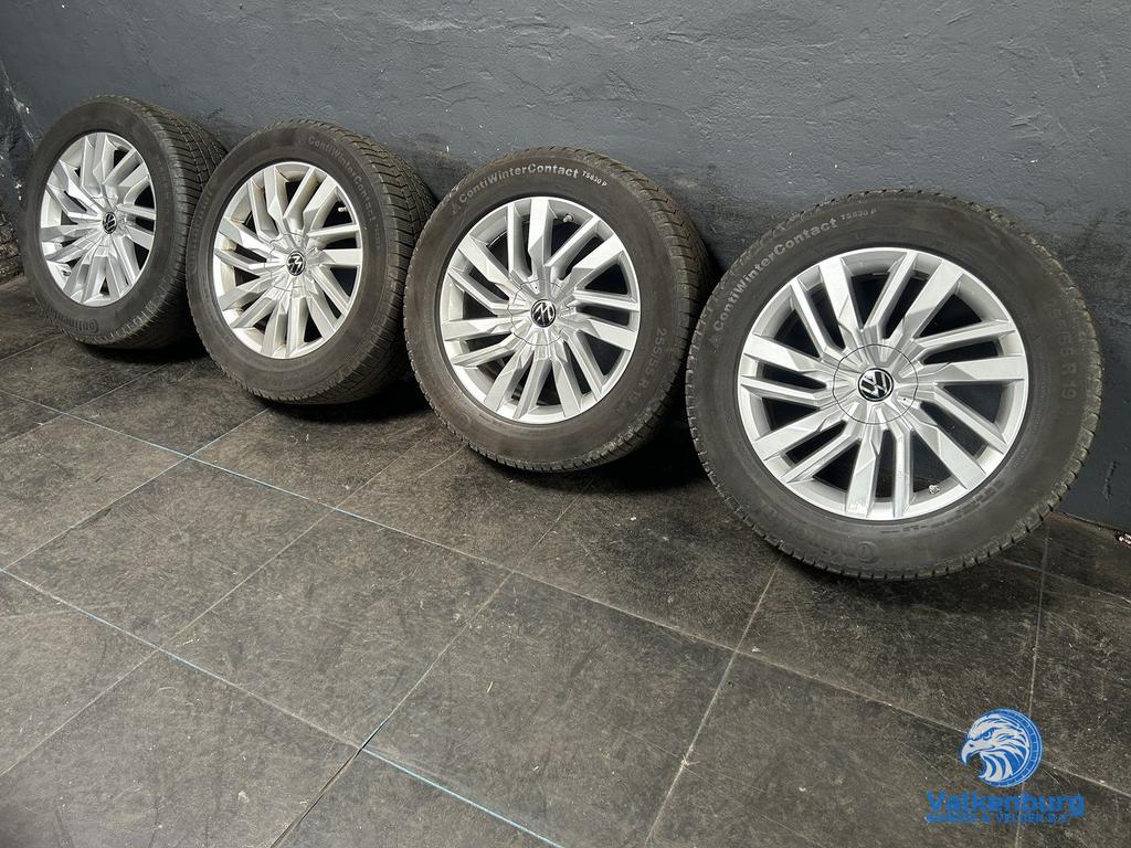 6mm! Originele VW Touareg CR7 Osorno 19 inch velgen TPMS 5x1, 19 inch, Gebruikt, 255 mm, -