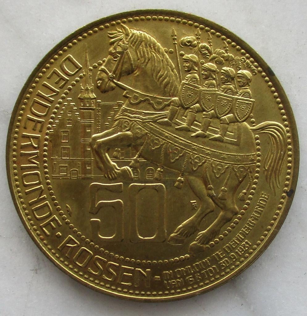 Stad Dendermonde 50 Rossen munt 1981 Ros Beiaard, Envoi, Autre, Monnaie en vrac