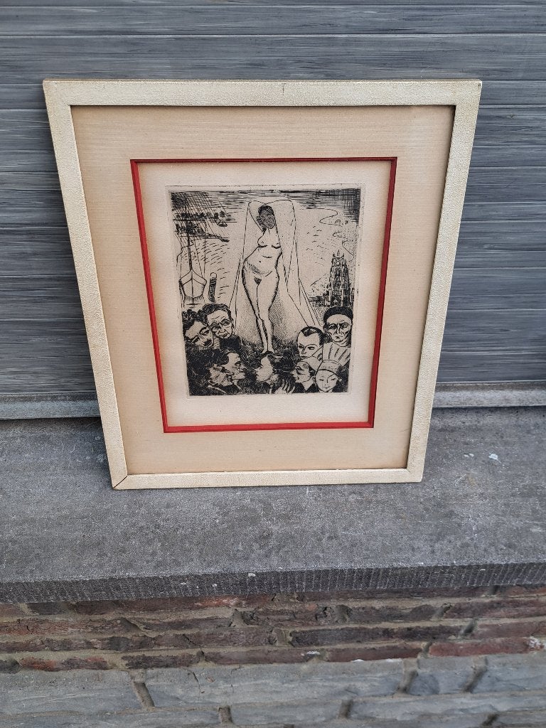 gravure signe anne de kat, Enlèvement ou Envoi, Paysage, Gravure