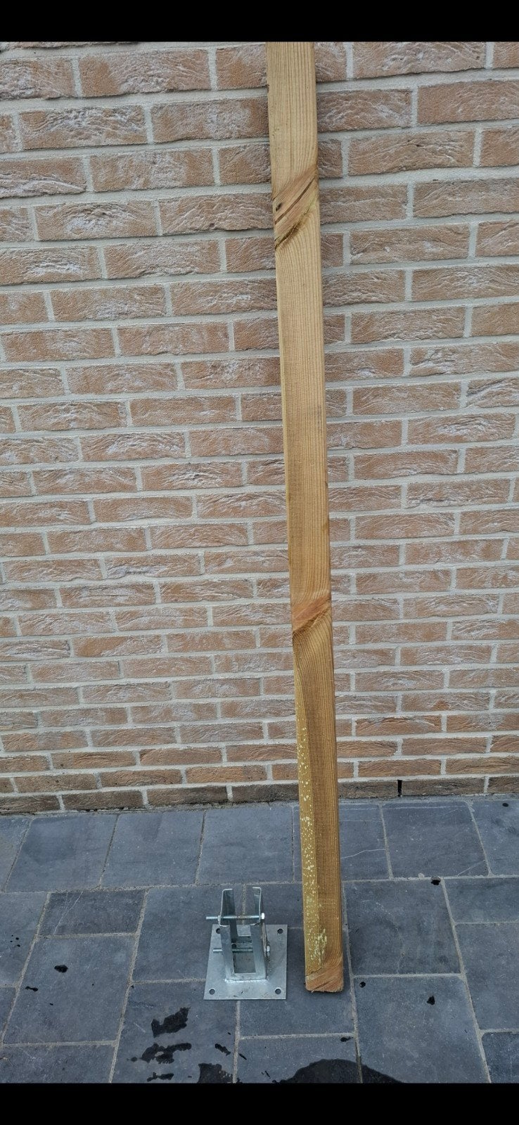 houten paal, Tuin en Terras, Ophalen