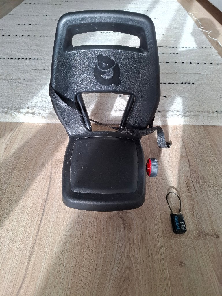 Qibbel Junior 6+ fietsstoeltje Midnight Black incl. slot, Vélos & Vélomoteurs, 15 à 36 kg, Enlèvement, Utilisé, Qibbel