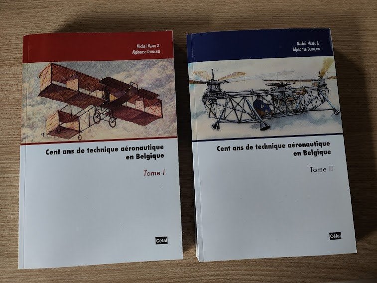 Cent ans de technique aéronautique en Belgique Tome 1 et 2, Ophalen of Verzenden, Luchtmacht, Boek of Tijdschrift