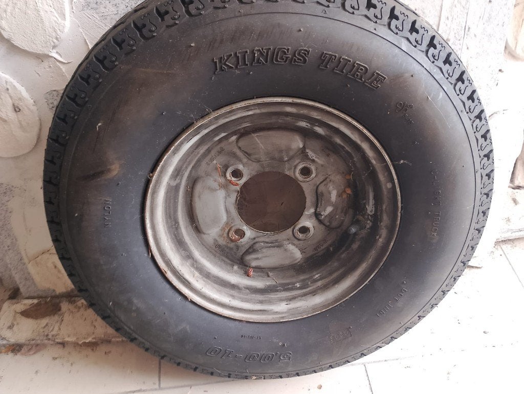 Compleet Aanhangerwiel Kings Tire 5.00-10, Ophalen, Overige maten, Banden en Velgen