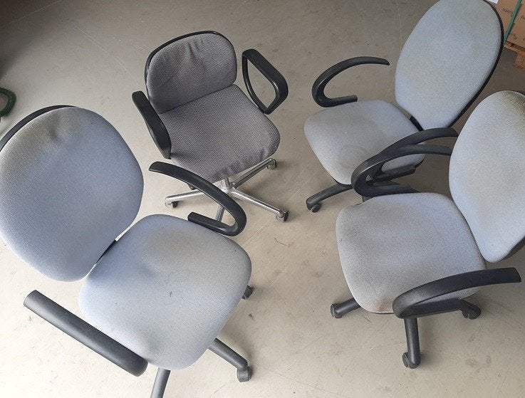 Chaises de bureau à donner, Maison & Meubles, Enlèvement, Utilisé, Bleu, Chaise de bureau