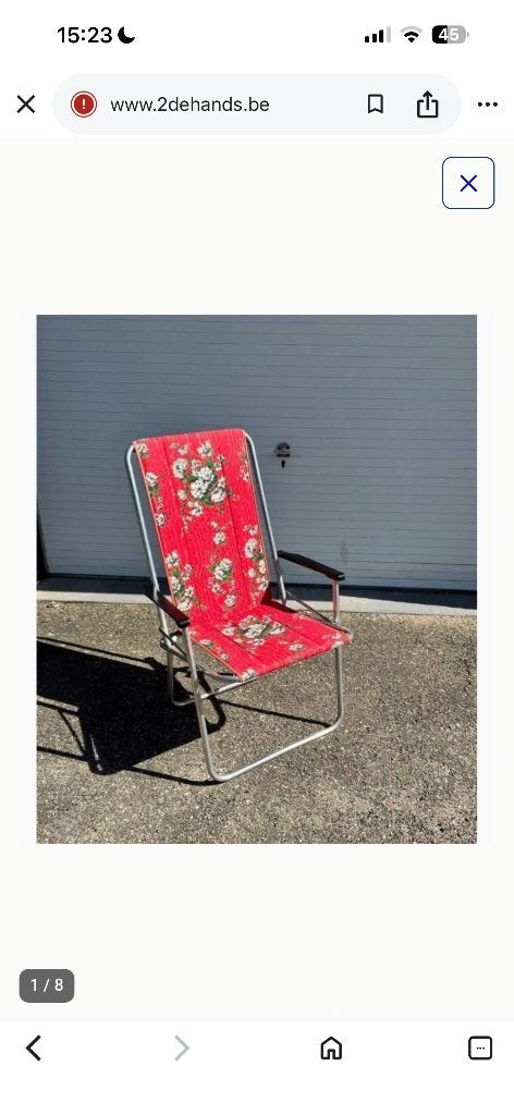 Vintage Kampeerstoel, Ophalen