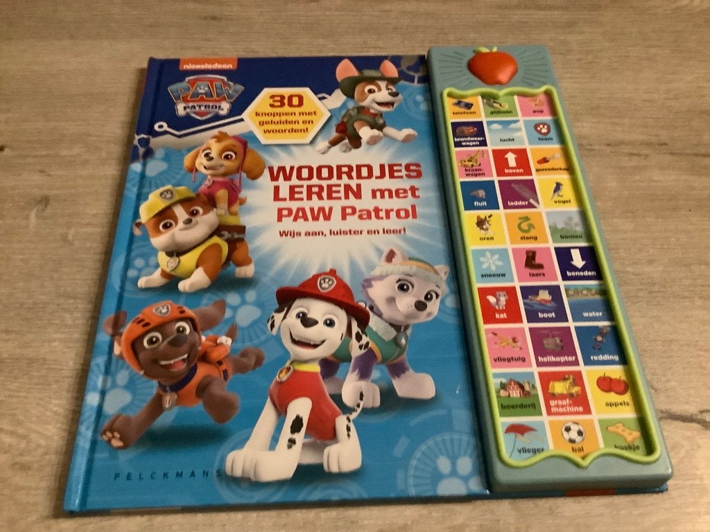 apprenez des mots avec le livre Paw Patrol (Sound), Livres, Livre à déplier, à toucher ou à découvrir, Enlèvement ou Envoi, Spinmaster