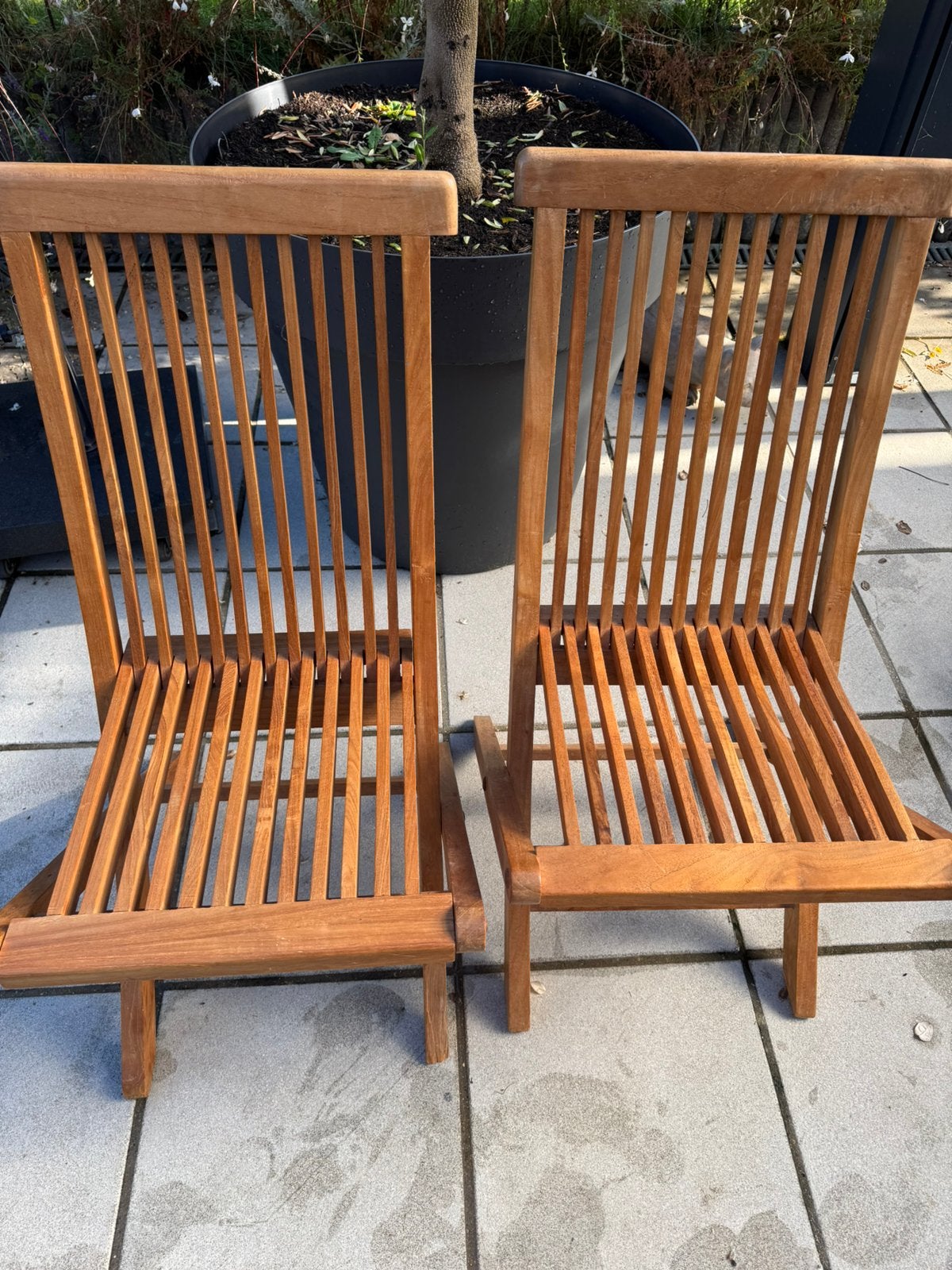 4 chaises en teck, Jardin & Terrasse, Enlèvement, Comme neuf