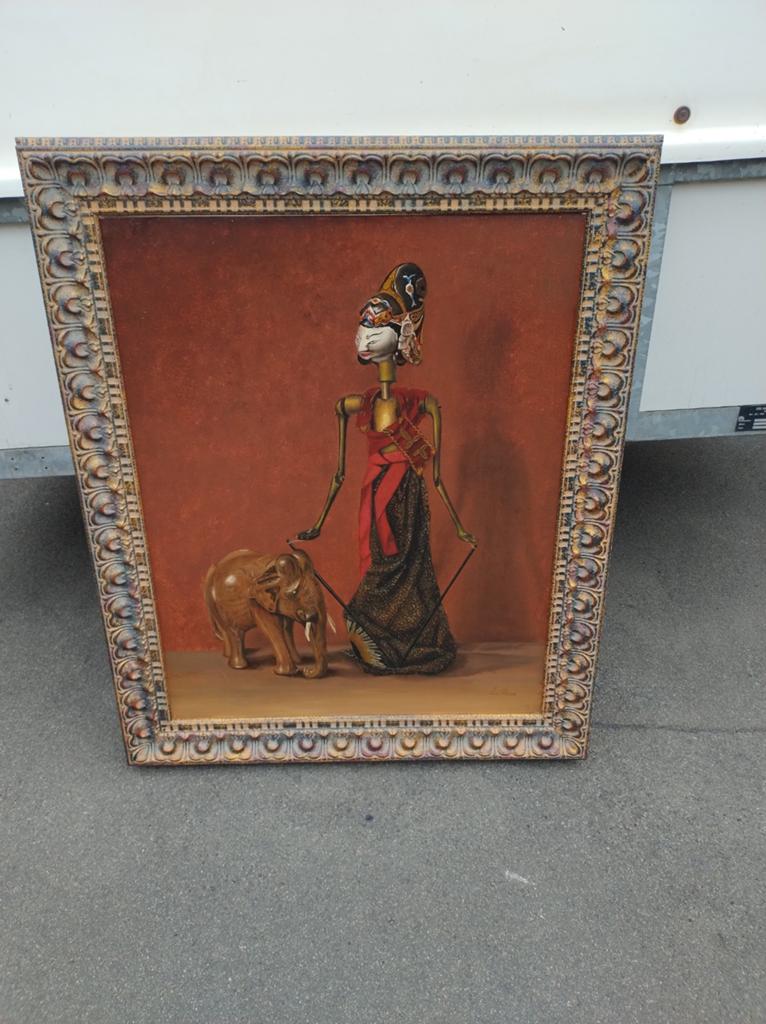 Mooi schilderij 100 cm op 80 cm, Antiek en Kunst, Antiek | Religieuze voorwerpen, Ophalen