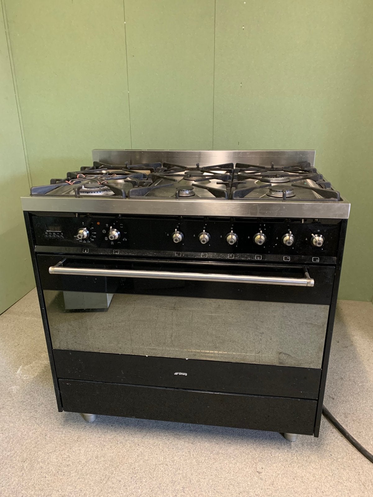 Smeg gasfornuis met elektrische oven, Ophalen, Gebruikt, Hete lucht, 60 cm of meer