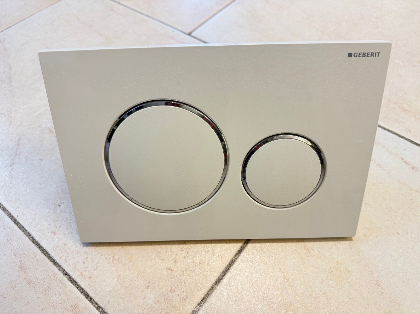 Geberit toilet drukknop paneel / drukplaat wit, Ophalen, Zo goed als nieuw, Toilet