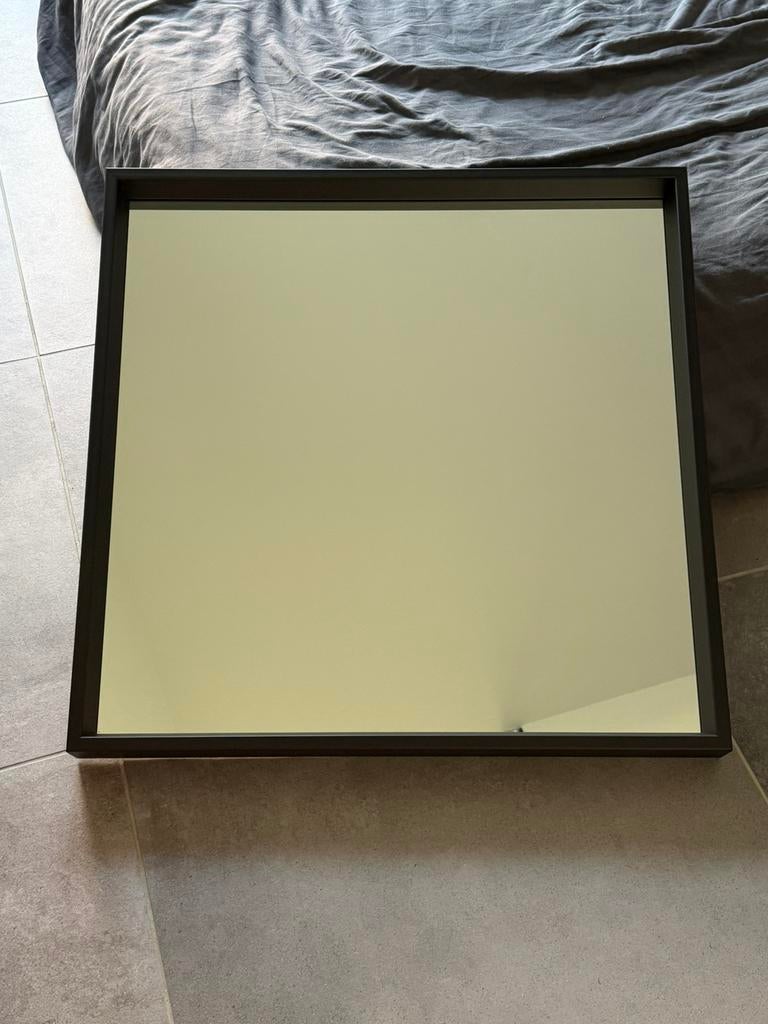 Spiegel zwart 65x65 cm NISSEDAL, Huis en Inrichting, Ophalen, Vierkant, Zo goed als nieuw, Minder dan 100 cm