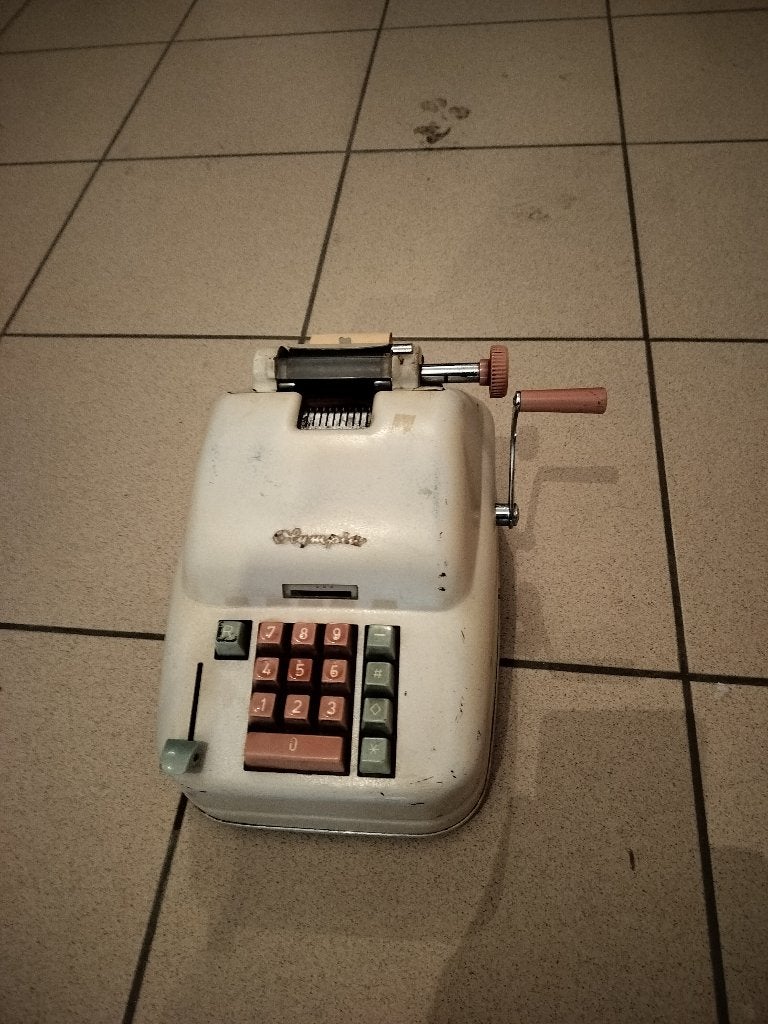 mechanische optelmachine / rekenmachine met printrol, Ophalen of Verzenden, Gebruikt
