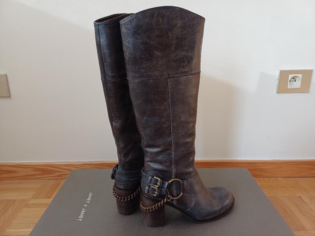 Janet & Janet Dameslaarzen – Maat 36 ½ - Nieuw, Kleding | Dames, Schoenen, Nieuw, Hoge laarzen, Grijs, Ophalen of Verzenden