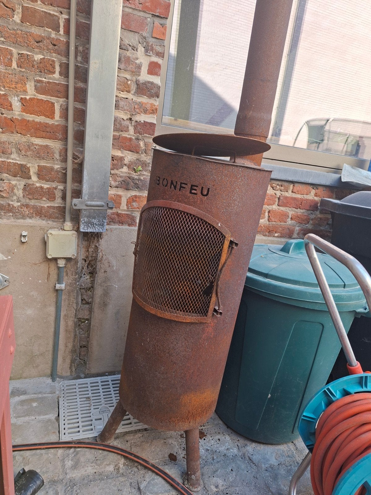 Buiten kachel bonfeu, Tuin en Terras, Tuinhaarden, Ophalen, Gebruikt