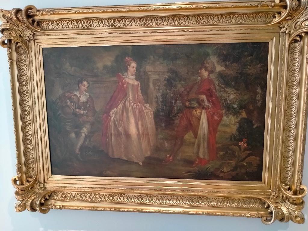 Schilderij 18e eeuw, met prachtig kader, Antiek en Kunst, Ophalen