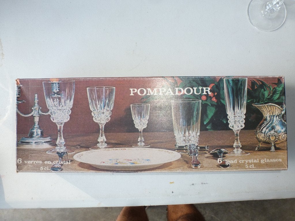 51 verres en cristal d'Arques mod. Pompadour, Enlèvement