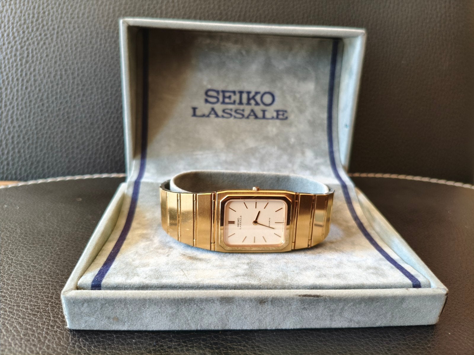 Seiko Lassale quartz-horloge, Handtassen en Accessoires, Horloges | Antiek, Seiko, Staal, Polshorloge, Verguld
