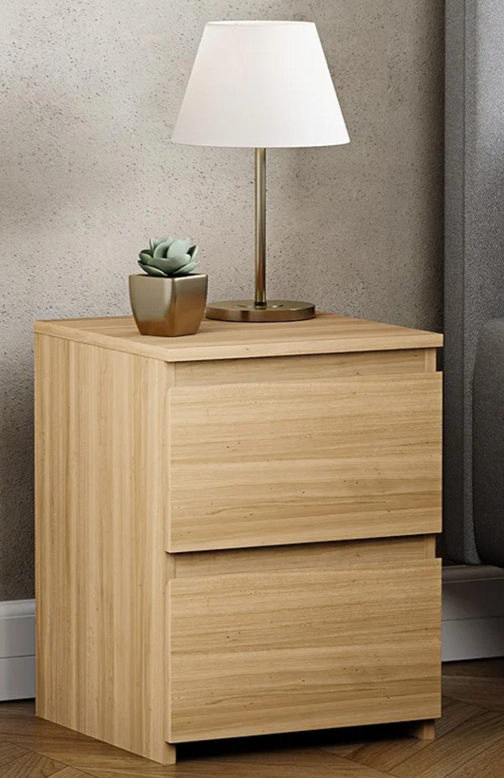 Commode 2 tiroirs chêne, Maison & Meubles, Chêne