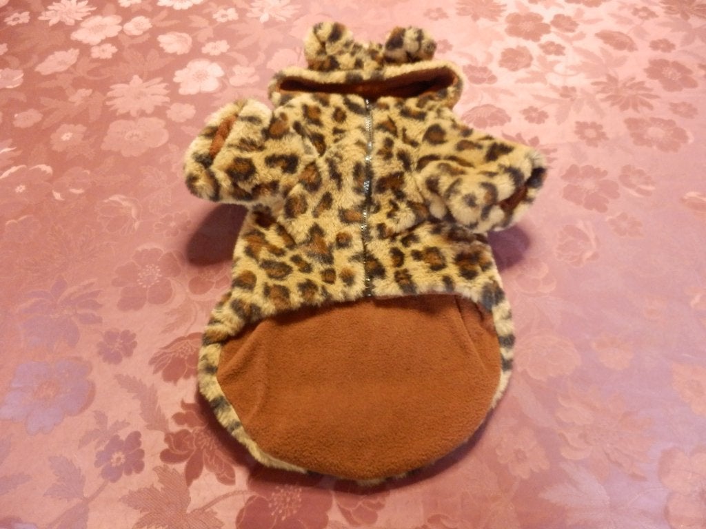 (11) -manteau petit chien t.l brun -, Animaux & Accessoires, Avec capuche, L, Enlèvement ou Envoi, Comme neuf