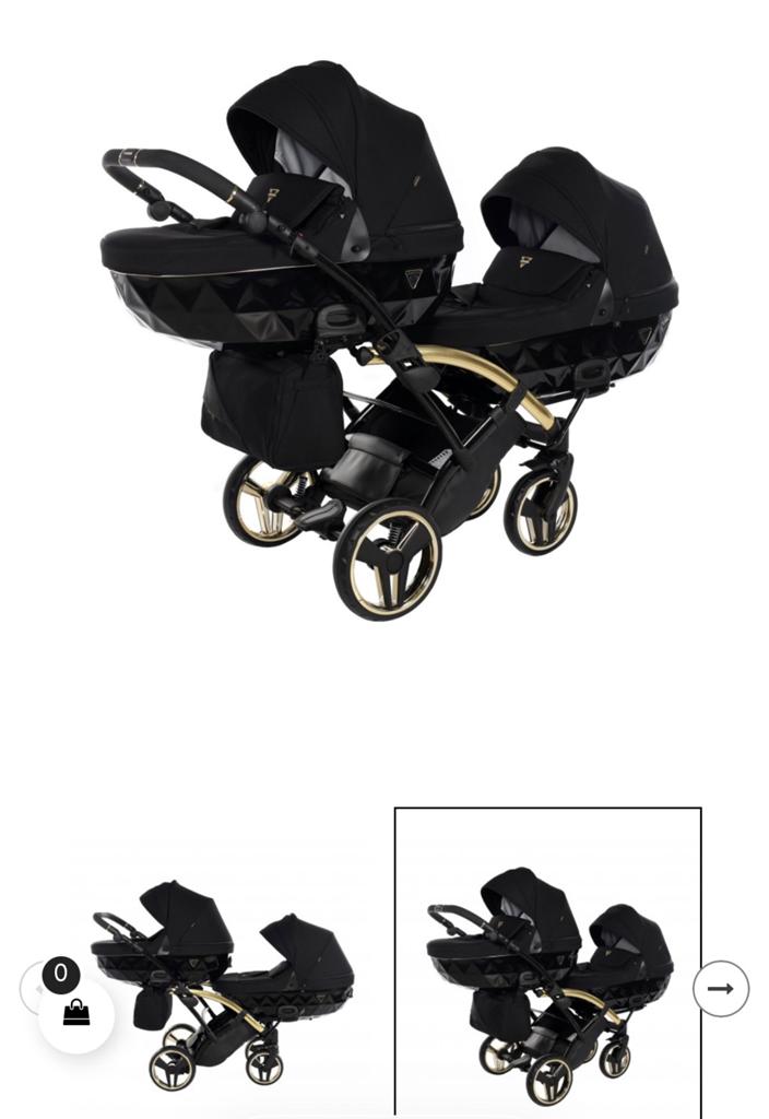 Poussette jumeaux 3en1junama a voir !, Enfants & Bébés, Avec siège auto, Comme neuf, Enlèvement, Poussette