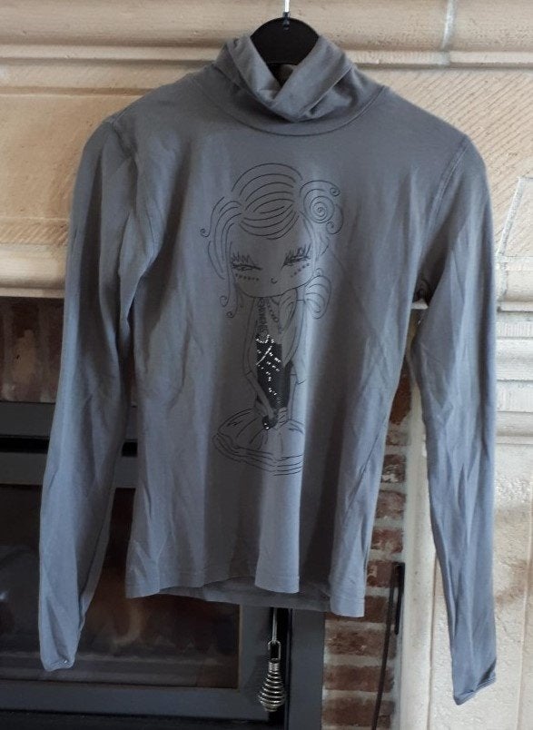 JBC-col roulé à manches longues-imprimé-gris-170/176 - 1,00€, Enfants & Bébés, Vêtements enfant | Taille 170, Pull ou Veste, JBC