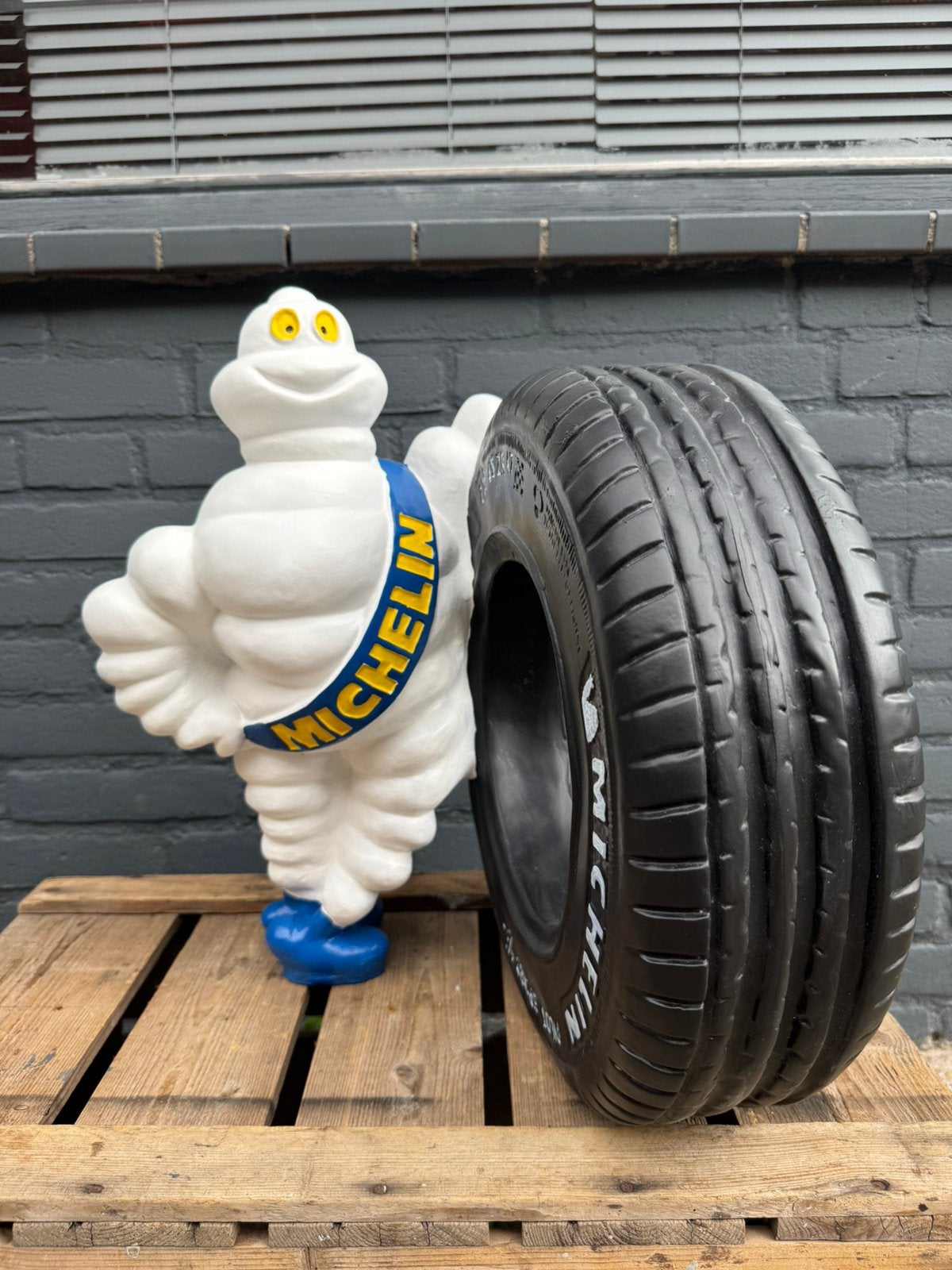 Image publicitaire MICHELIN Bibendum, Collections, Marques & Objets publicitaires, Enlèvement, Utilisé, Panneau publicitaire