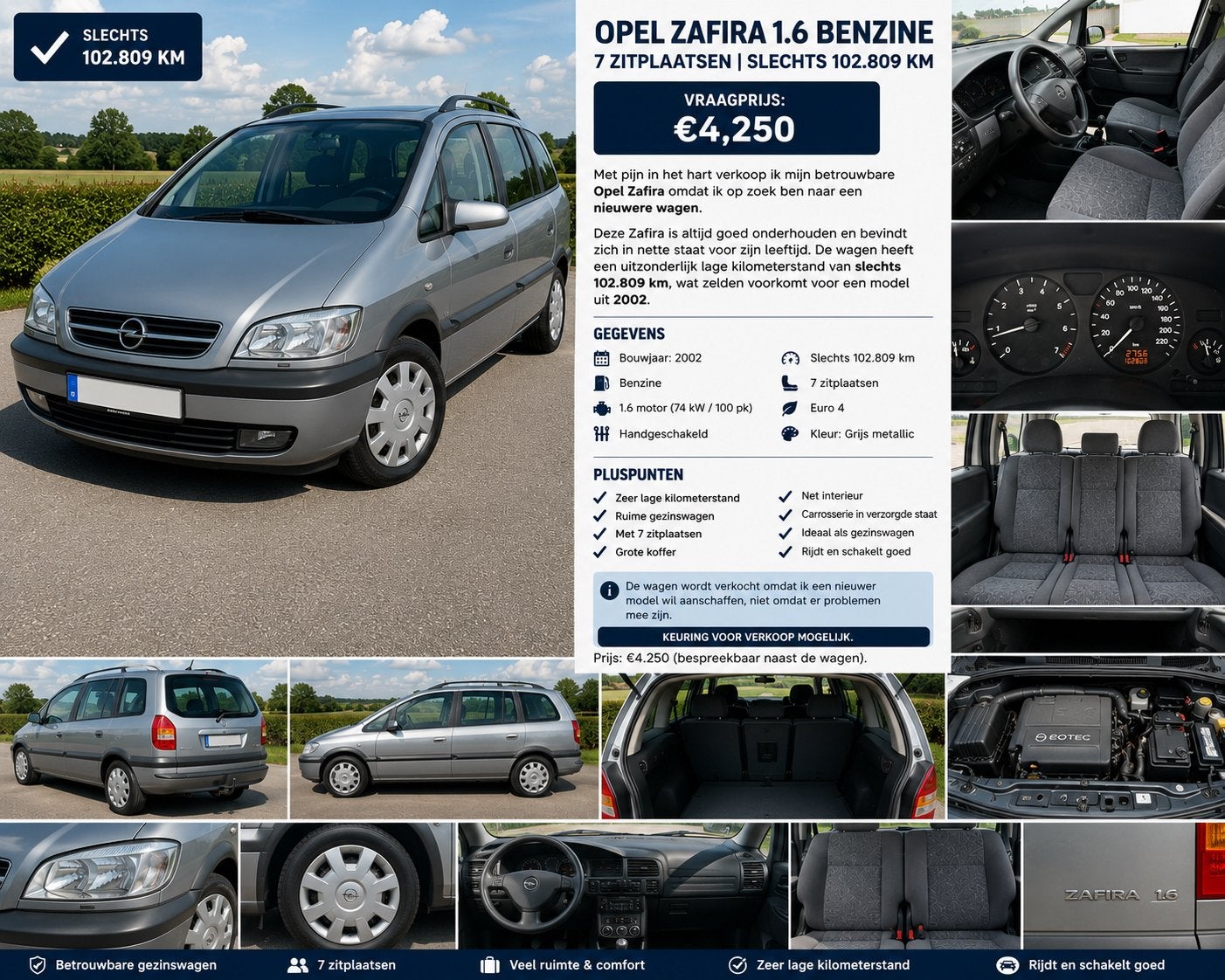 Opel zafira. Keuring voor verkoop mogelijk!, Auto-onderdelen, Overige Auto-onderdelen, Ophalen, Opel