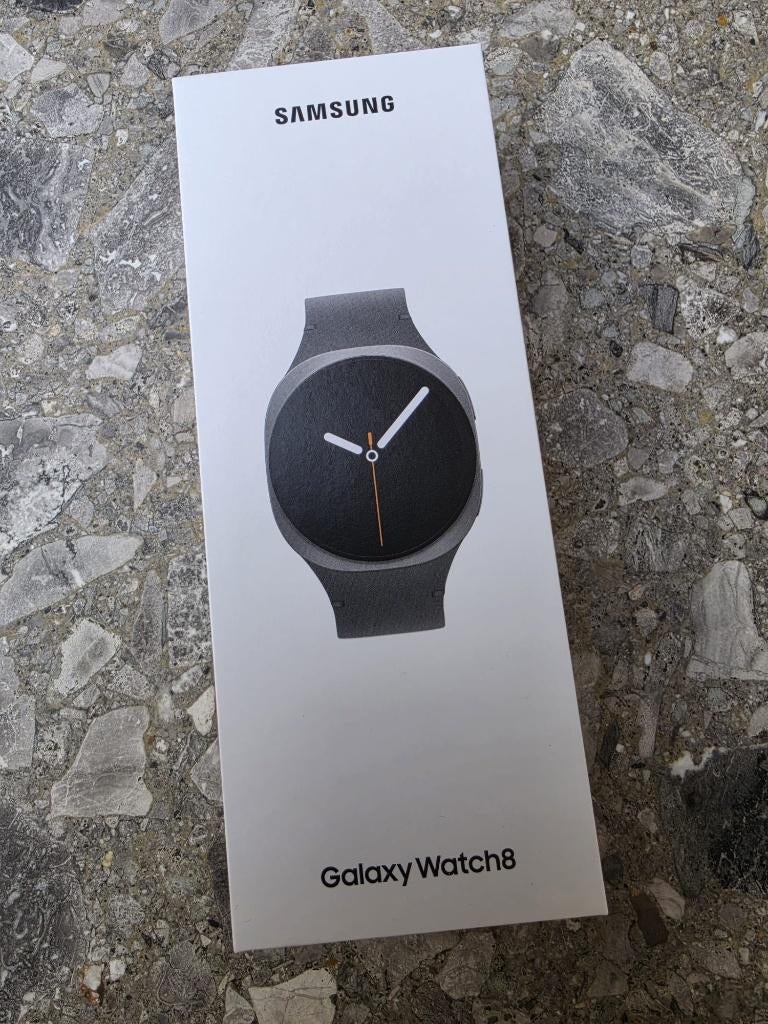 Samsung Galaxy Watch 8 Donkergrijs - ONGEOPEND, Ophalen, Zwart, Nieuw, Samsung Galaxy Watch8