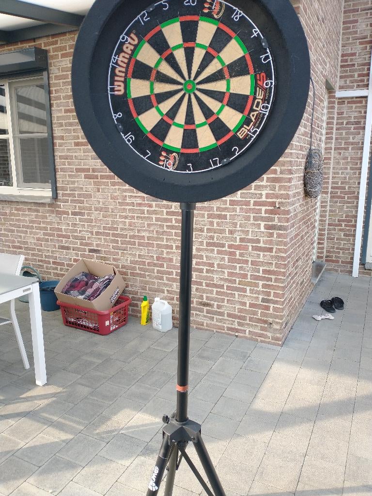 dartbord op staander, Sport en Fitness, Ophalen, Gebruikt