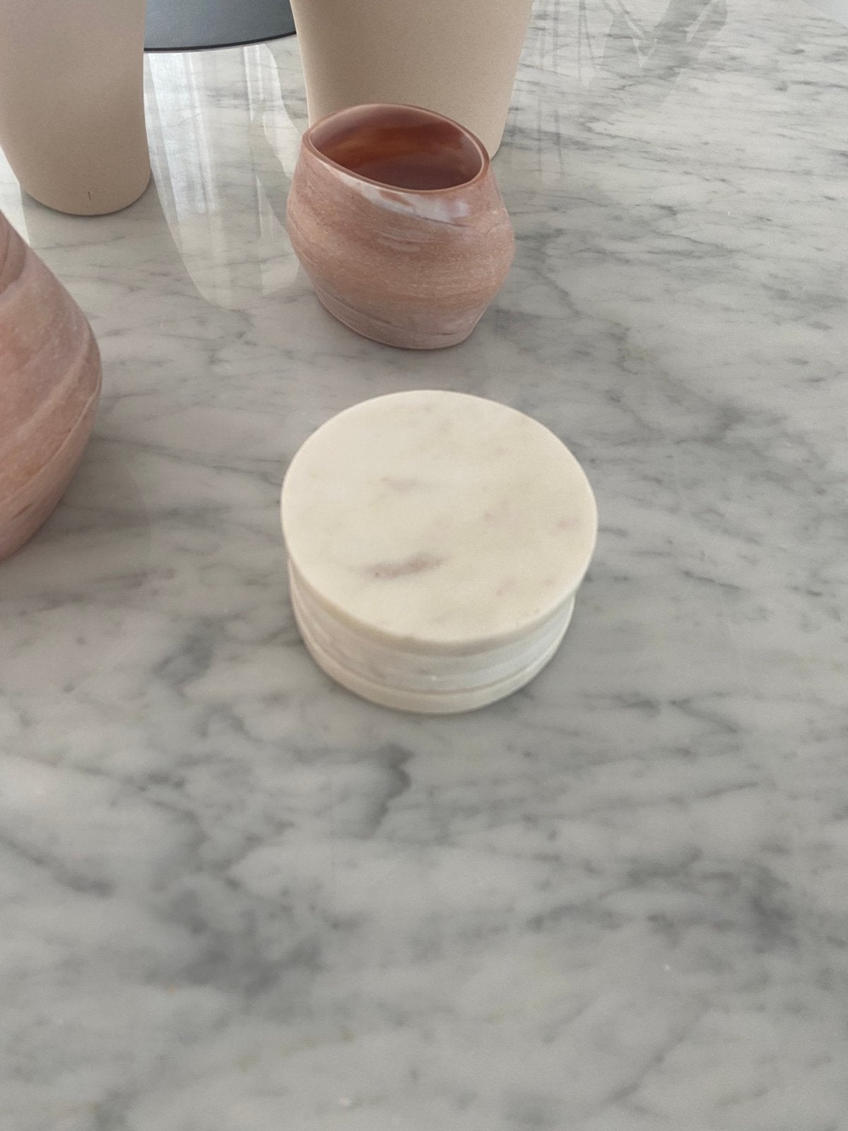 Carrara marmer onderzetters H&M Home, Huis en Inrichting, Woonaccessoires | Onderzetters, Ophalen, Zo goed als nieuw