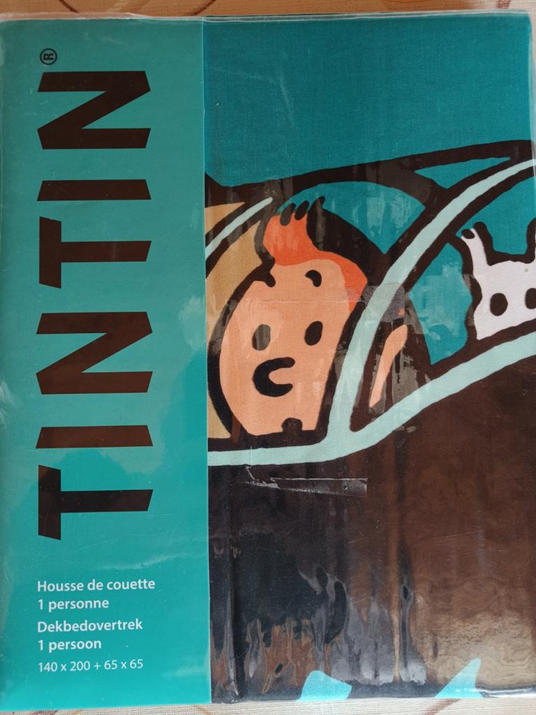 Dekbedovertrek 1 persoon Kuifje TinTin, Antiek en Kunst, Ophalen