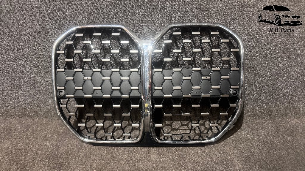 BMW 4 Serie G22 G23 G26 Voorbumper Grille 8738570, Gebruikt, Voor, Ophalen of Verzenden, Bumper