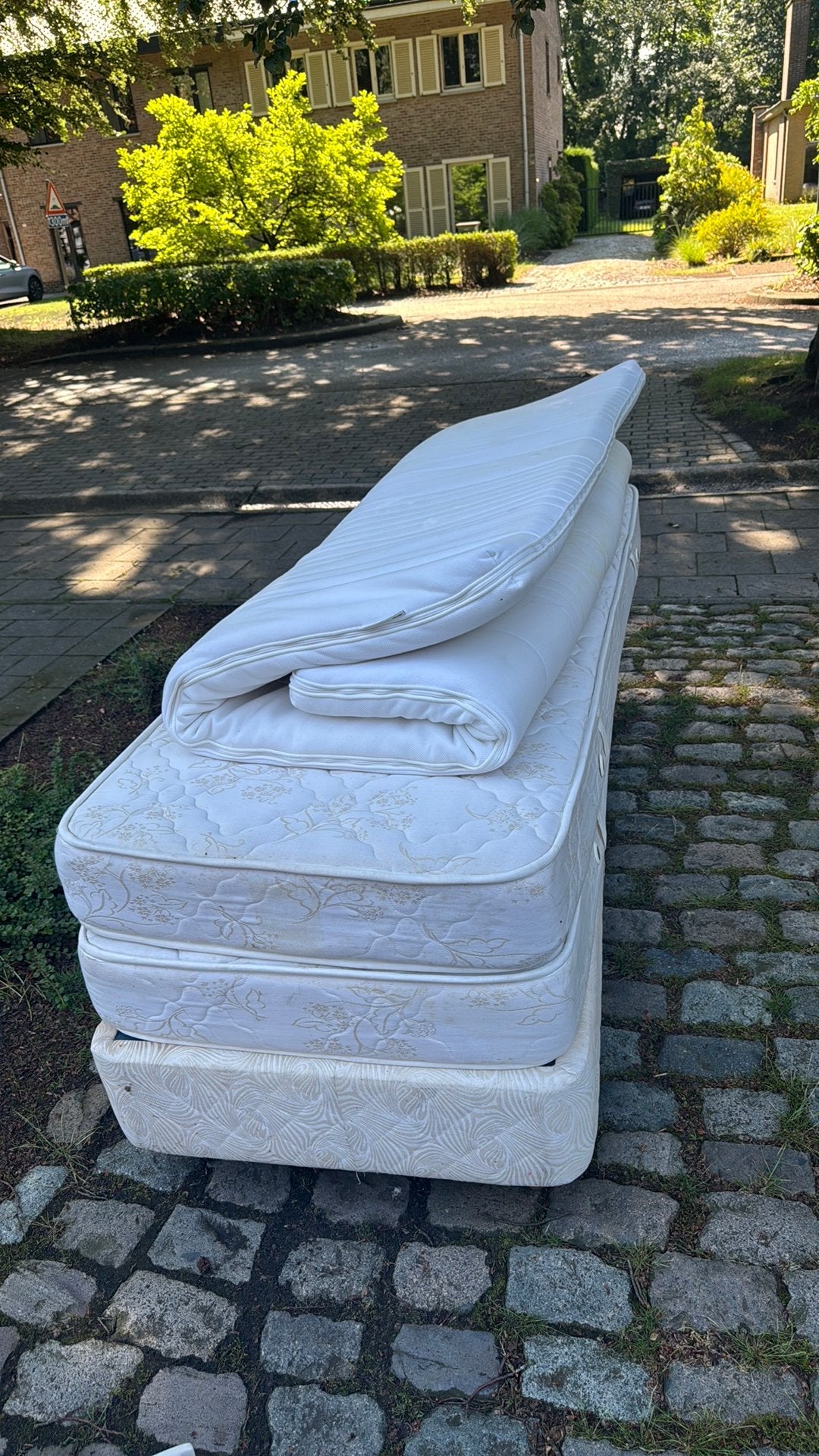 Boxspring 160cm breed, Ophalen, Gebruikt