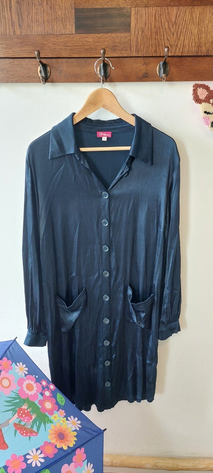 Blouse/robe longue Tante Betsy bleu foncé L brillant, Vêtements | Femmes, Robes, Enlèvement ou Envoi