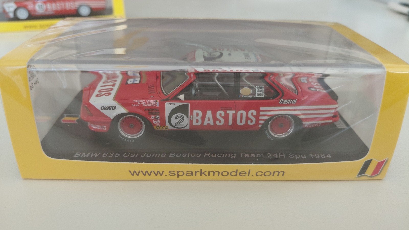 spark 1/43 BMW 635 Csi Juma Bastos 24h spa 1984, Enlèvement ou Envoi, Neuf, Voiture, Autres marques