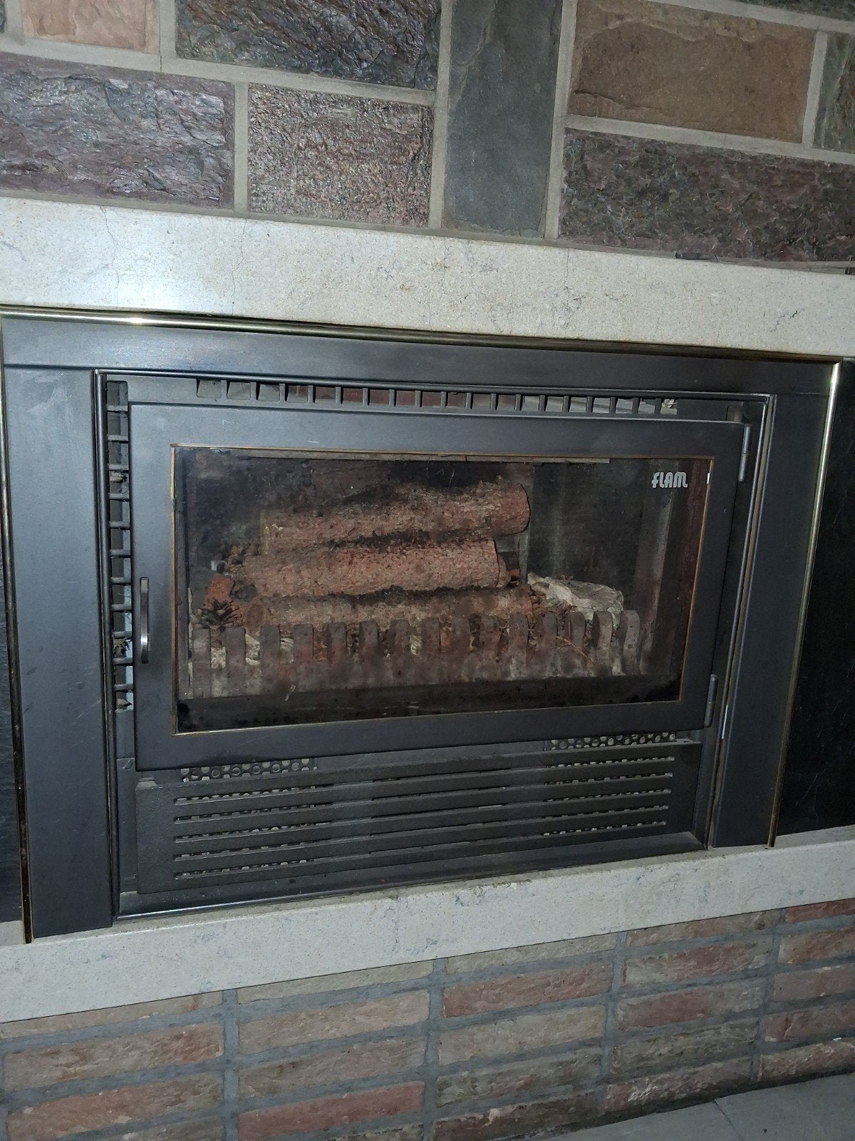 Flam inbouwhaard, Huis en Inrichting, Ophalen, Inbouwhaard