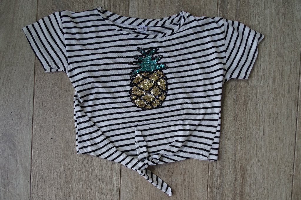 Leuke T-shirt ananas maat 134/140, Kinderen en Baby's, Kinderkleding | Maat 134, Ophalen of Verzenden, Gebruikt, Meisje, Shirt of Longsleeve