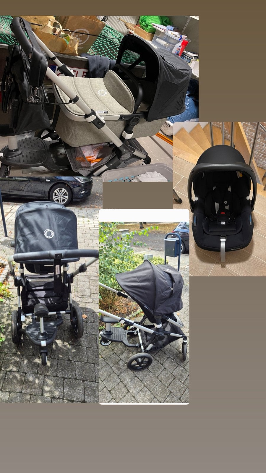 Buggy complet avec accessoires, Tige de poussée réglable, Bugaboo, Comme neuf, Enlèvement