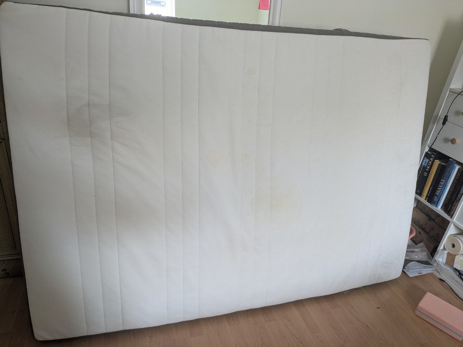 Tweepersoonsbed 140x200 (frame+boxspring+matras), Huis en Inrichting, Slaapkamer | Bedden, Ophalen, Gebruikt, Tweepersoons, 140 cm