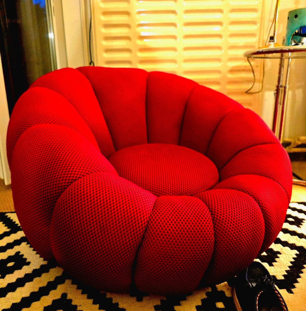 Roche Bobois balstoel met voetsteunontwerp #vitra, Kunststof, 100 tot 125 cm, Ophalen of Verzenden, Zo goed als nieuw