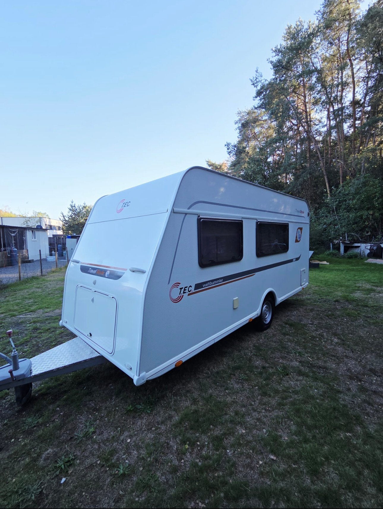 CARAVAN T.E.C Travel Style 2014 +voortent,airco, Caravans en Kamperen, Airco, Treinzit, Dwarsbed, Particulier