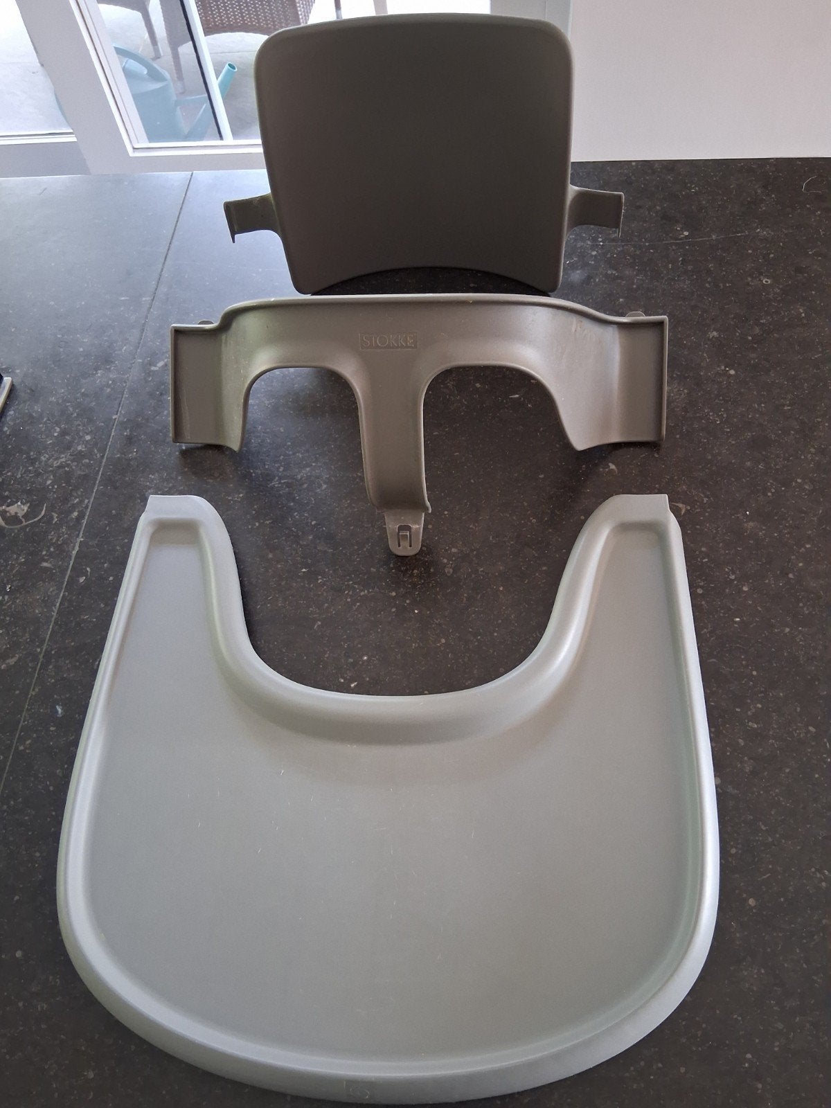 tripp trapp tafel en beugel,  STOKKE, Ophalen, Gebruikt, Overige typen, Afneembaar eetblad