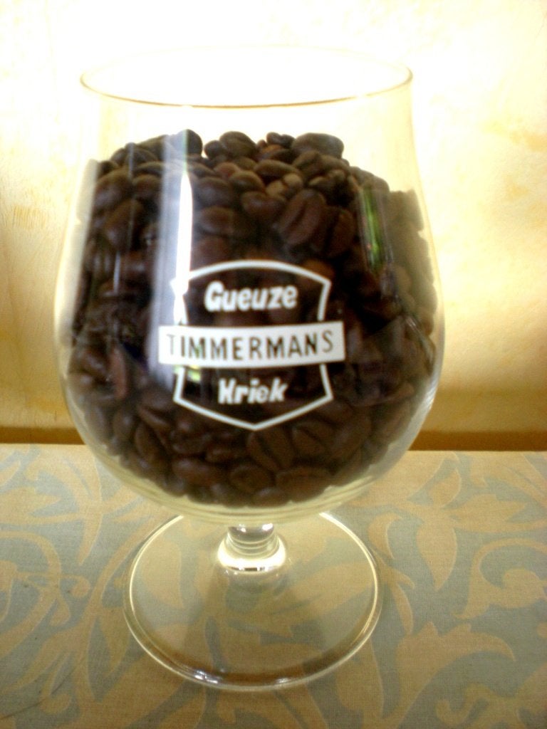 Timmermans  Gueuze  Kriek, Collections, Marques de bière, Comme neuf, Verre ou Verres, Enlèvement ou Envoi