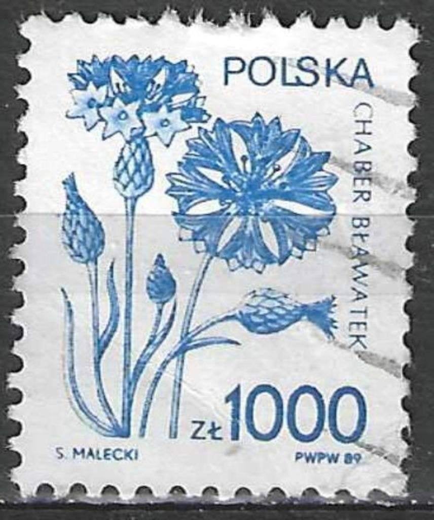 Polen 1989 - Yvert 3058 - Geneeskrachtige planten (ST), Verzenden, Polen, Gestempeld